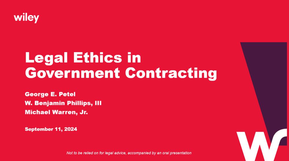 Photo of Legal Ethics in Government Contracting